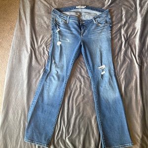 Women’s torrid jeans 16R relaxed bootcut distressed look slightly worn